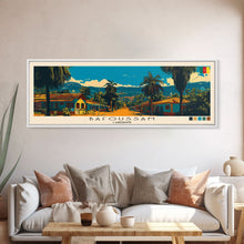 Carregar imagem no visualizador da galeria, Bafoussam, Cameroon Panoramic Canvas Print, Bafoussam, Cameroon Painting, Cameroon Art, Bafoussam Travel Poster, Travel Art, Living Room Painting
