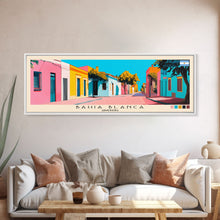 Carregar imagem no visualizador da galeria, Bahia Blanca, Argentina Panoramic Canvas Print, Bahia Blanca, Argentina Painting, Argentina Art, Bahia Blanca Travel Poster, Travel Art, Guest Room Painting
