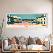 Carregar imagem no visualizador da galeria, Ballymena, Ireland Panoramic Canvas Print, Ballymena, Ireland Painting, Ireland Art, Ballymena Travel Poster, Travel Art, Guest Room Painting
