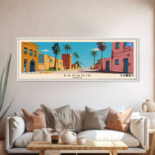 Load image into Gallery viewer, Banadir, Somalia Panoramic Canvas Print, Banadir, Somalia Painting, Somalia Art, Banadir Travel Poster, Travel Art, Living Room Painting
