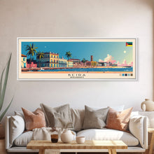Cargar imagen en el visor de la galería, Beira, Mozambique Panoramic Canvas Print, Beira, Mozambique Painting, Mozambique Art, Beira Travel Poster, Travel Art, Guest Room Painting
