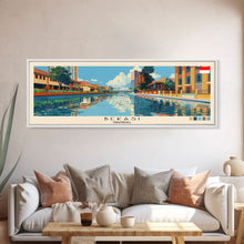 Load image into Gallery viewer, Bekasi, Indonesia Panoramic Canvas Print, Bekasi, Indonesia Painting, Indonesia Art, Bekasi Travel Poster, Travel Art, Guest Room Painting

