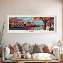 Cargar imagen en el visor de la galería, Bendigo, Australia Panoramic Canvas Print, Bendigo, Australia Painting, Australia Art, Bendigo Travel Poster, Travel Art, Guest Room Painting
