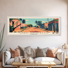 Load image into Gallery viewer, Bobo-Dioulasso, Burkina Faso Panoramic Canvas Print, Bobo-Dioulasso, Burkina Faso Painting, Burkina Faso Art, Bobo-Dioulasso Travel Poster, Travel Art, Guest Room Painting
