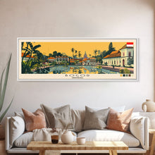 Load image into Gallery viewer, Bogor, Indonesia Panoramic Canvas Print, Bogor, Indonesia Painting, Indonesia Art, Bogor Travel Poster, Travel Art, Vacation Gift
