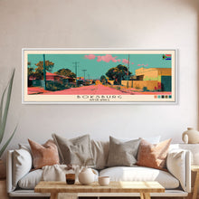 Load image into Gallery viewer, Boksburg, South Africa Panoramic Canvas Print, Boksburg, South Africa Painting, South Africa Art, Boksburg Travel Poster, Travel Art, Housewarming Gift
