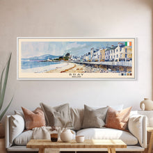 Load image into Gallery viewer, Bray, Ireland Panoramic Canvas Print, Bray, Ireland Painting, Ireland Art, Bray Travel Poster, Travel Art, Guest Room Painting
