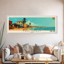 Carregar imagem no visualizador da galeria, Cape Coast, Ghana Panoramic Canvas Print, Cape Coast, Ghana Painting, Ghana Art, Cape Coast Travel Poster, Travel Art, Living Room Painting

