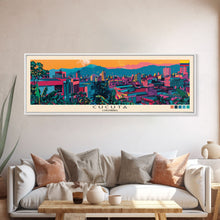 Load image into Gallery viewer, Cucuta, Colombia Panoramic Canvas Print, Cucuta, Colombia Painting, Colombia Art, Cucuta Travel Poster, Travel Art, Guest Room Painting
