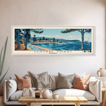 Cargar imagen en el visor de la galería, Central Coast, Australia Panoramic Canvas Print, Central Coast, Australia Painting, Australia Art, Central Coast Travel Poster, Travel Art, Vacation Gift
