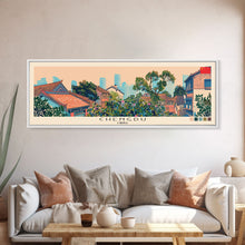 Cargar imagen en el visor de la galería, Chengdu, China Panoramic Canvas Print, Chengdu, China Painting, China Art, Chengdu Travel Poster, Travel Art, Vacation Gift
