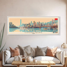 Cargar imagen en el visor de la galería, Chongqing, China Panoramic Canvas Print, Chongqing, China Painting, China Art, Chongqing Travel Poster, Travel Art, Living Room Painting
