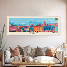 Load image into Gallery viewer, Cobija, Bolivia Panoramic Canvas Print, Cobija, Bolivia Painting, Bolivia Art, Cobija Travel Poster, Travel Art, Vacation Gift
