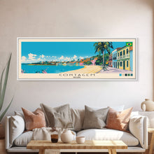 Cargar imagen en el visor de la galería, Contagem, Brazil Panoramic Canvas Print, Contagem, Brazil Painting, Brazil Art, Contagem Travel Poster, Travel Art, Guest Room Painting
