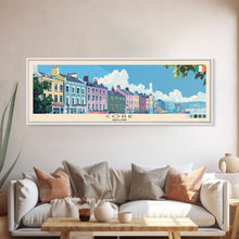Cargar imagen en el visor de la galería, Cork, Ireland Panoramic Canvas Print, Cork, Ireland Painting, Ireland Art, Cork Travel Poster, Travel Art, Guest Room Painting
