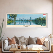 Load image into Gallery viewer, Depok, Indonesia Panoramic Canvas Print, Depok, Indonesia Painting, Indonesia Art, Depok Travel Poster, Travel Art, Guest Room Painting

