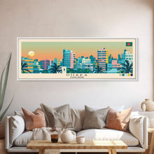 Load image into Gallery viewer, Dhaka, Bangladesh Panoramic Canvas Print, Dhaka, Bangladesh Painting, Bangladesh Art, Dhaka Travel Poster, Travel Art, Guest Room Painting

