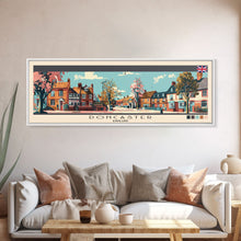 Load image into Gallery viewer, Doncaster, England Panoramic Canvas Print, Doncaster, England Painting, England Art, Doncaster Travel Poster, Travel Art, Guest Room Painting

