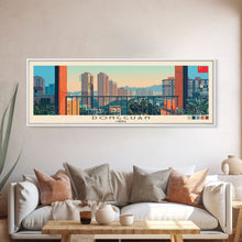 Load image into Gallery viewer, Dongguan, China Panoramic Canvas Print, Dongguan, China Painting, China Art, Dongguan Travel Poster, Travel Art, Guest Room Painting
