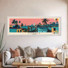 Load image into Gallery viewer, Douala, Cameroon Panoramic Canvas Print, Douala, Cameroon Painting, Cameroon Art, Douala Travel Poster, Travel Art, Vacation Gift
