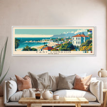 Load image into Gallery viewer, East London, South Africa Panoramic Canvas Print, East London, South Africa Painting, South Africa Art, East London Travel Poster, Travel Art, Guest Room Painting
