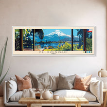 Load image into Gallery viewer, El Bosque, Chile Panoramic Canvas Print, El Bosque, Chile Painting, Chile Art, El Bosque Travel Poster, Travel Art, Guest Room Painting

