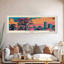 Load image into Gallery viewer, Eldoret, Kenya Panoramic Canvas Print, Eldoret, Kenya Painting, Kenya Art, Eldoret Travel Poster, Travel Art, Guest Room Painting
