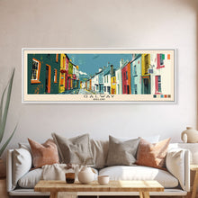 Carregar imagem no visualizador da galeria, Galway, Ireland Panoramic Canvas Print, Galway, Ireland Painting, Ireland Art, Galway Travel Poster, Travel Art, Housewarming Gift
