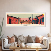 Load image into Gallery viewer, Garoua, Cameroon Panoramic Canvas Print, Garoua, Cameroon Painting, Cameroon Art, Garoua Travel Poster, Travel Art, Guest Room Painting
