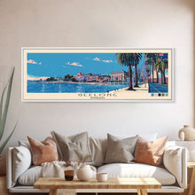 Carregar imagem no visualizador da galeria, Geelong, Australia Panoramic Canvas Print, Geelong, Australia Painting, Australia Art, Geelong Travel Poster, Travel Art, Guest Room Painting
