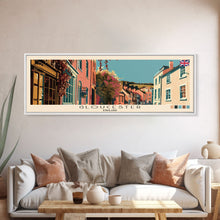 Carregar imagem no visualizador da galeria, Gloucester, England Panoramic Canvas Print, Gloucester, England Painting, England Art, Gloucester Travel Poster, Travel Art, Guest Room Painting
