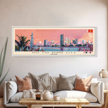 Cargar imagen en el visor de la galería, Ho Chi Minh City, Vietnam Panoramic Canvas Print, Ho Chi Minh City, Vietnam Painting, Vietnam Art, Ho Chi Minh City Travel Poster, Travel Art, Housewarming Gift
