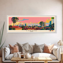 Carregar imagem no visualizador da galeria, Lusaka, Zambia Panoramic Canvas Print, Lusaka, Zambia Painting, Zambia Art, Lusaka Travel Poster, Travel Art, Guest Room Painting
