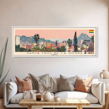 Carregar imagem no visualizador da galeria, Santa Cruz de la Sierra, Bolivia Panoramic Canvas Print, Santa Cruz de la Sierra, Bolivia Painting, Bolivia Art, Santa Cruz de la Sierra Travel Poster, Travel Art, Housewarming Gift
