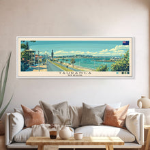 Load image into Gallery viewer, Tauranga, New Zealand Panoramic Canvas Print, Tauranga, New Zealand Painting, New Zealand Art, Tauranga Travel Poster, Travel Art, Guest Room Painting
