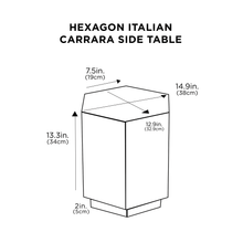 Carregar imagem no visualizador da galeria, Hexagon Italian Carrara Side Table
