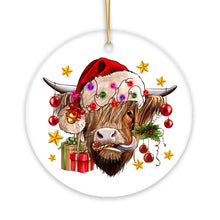 Carregar imagem no visualizador da galeria, Highland Cow Christmas Ornament, Cattle Tree Decoration
