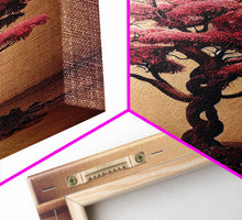 Load image into Gallery viewer, Japanese Maple Tree, Framed Canvas Print, Ready To Hang Framed Wall Art, Living Room Wall Hanging, Cherry Blossom Tree
