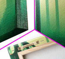 Load image into Gallery viewer, Emerald Green Forest Landscape, Panoramic Art, Framed Canvas, Framed Wall Art, Wall Art With Frame
