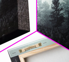 Load image into Gallery viewer, Spooky haunted graveyard at night, art for witches, 3 piece canvas, 3 piece wall art, cemetery art

