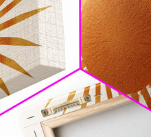 Carregar imagem no visualizador da galeria, Glamorous Sunburst Wall Art, Art Deco, Framed Canvas Print, Starburst Print, Atomic Age Art, Gold Sun Art, Wall Decor, Home Decor
