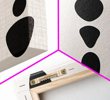 Load image into Gallery viewer, 3 Piece Framed Canvas Wall Art Abstract Geometric Shapes, Triptych Wall Decor, Cool Kitchen Art, Above Sofa Art, Unique Art
