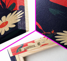 Load image into Gallery viewer, Crow Portrait, surrealist bird art, Framed Canvas Print, Ready To Hang Framed Wall Art, Living Room Decor
