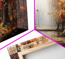 Carregar imagem no visualizador da galeria, Beautiful Fall Centerpiece Landscape Painting Framed Canvas Print, Fall Decor, Thanksgiving Decor, Autumn Decor, Home Decor Fall Decorations
