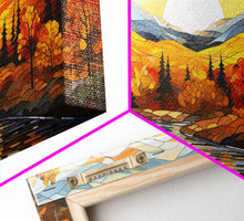 Carregar imagem no visualizador da galeria, Abstract Wall Art, Fall Decor, Autumn Wall Art, Fall Trees, Landscape Art, Canvas Wall Art, Wall Print, Country Home Decor, Thank You Gift
