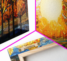 Carregar imagem no visualizador da galeria, Fall Wall Art, Abstract Nature Print, Sunset Art, Fall Leaves, Country Home Decor, New Homeowner Gift, Canvas Wall Art, Wall Hanging
