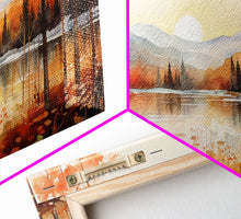 Carregar imagem no visualizador da galeria, Beautiful Sunset Landscape Painting On Canvas, Original Canvas Print Nature Art, Fancy Landscape Wall Art, Bedroom Wall Decor Gifts Boho Art
