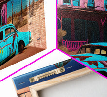 Carregar imagem no visualizador da galeria, Fallout Style Art, Atomic age, abandoned post apocalyptic, framed canvas print, cool wall art
