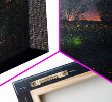 Cargar imagen en el visor de la galería, Fireflies light up the Oklahoma Prairie under a Starry night sky, framed canvas print

