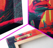 Load image into Gallery viewer, Fuchsia Fox In Woods Forest Twilight Sunset Fine Art Print, Wall Decor, Wall Poster, Wall Art Print
